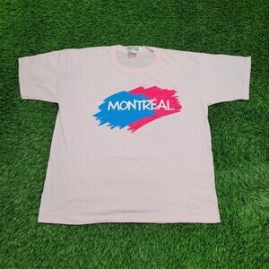 Vintage 90s Montreal Shirt Womens XL 22x26 Pink USA